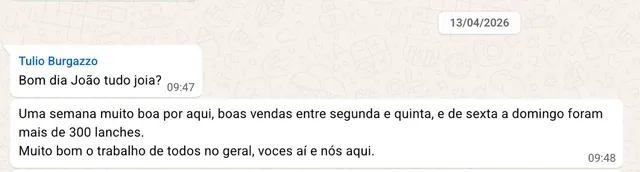 Print: mais de 300 lanches no fim de semana